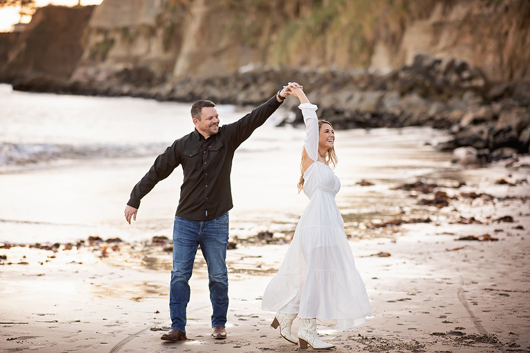 Sunset Beach Engagement Portraits