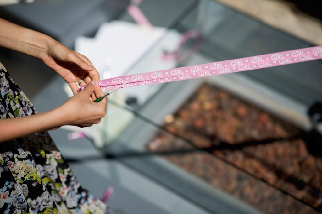 There was also a fun game where you tried to guess the size of Sabrina's baby bump. Her grandmother was the first one to guess and ended up being the closest guess. A lot of people were WAY off :) 