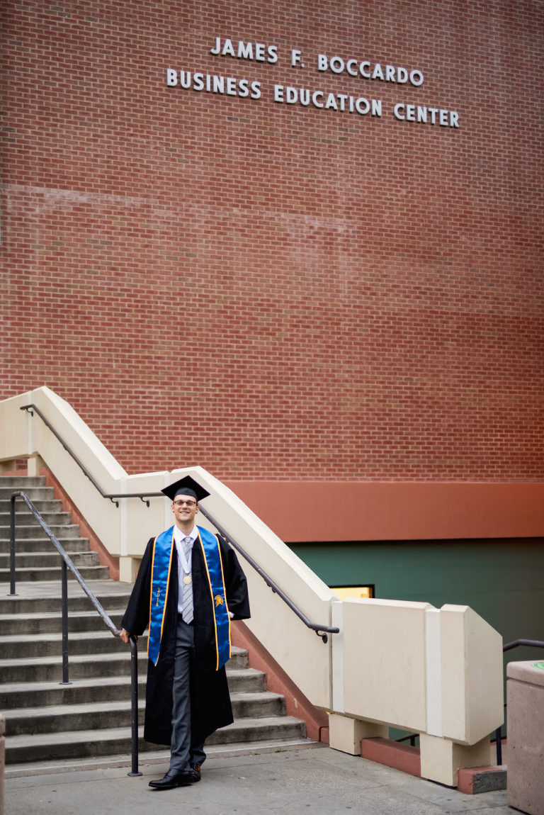 on campus graduation portraits