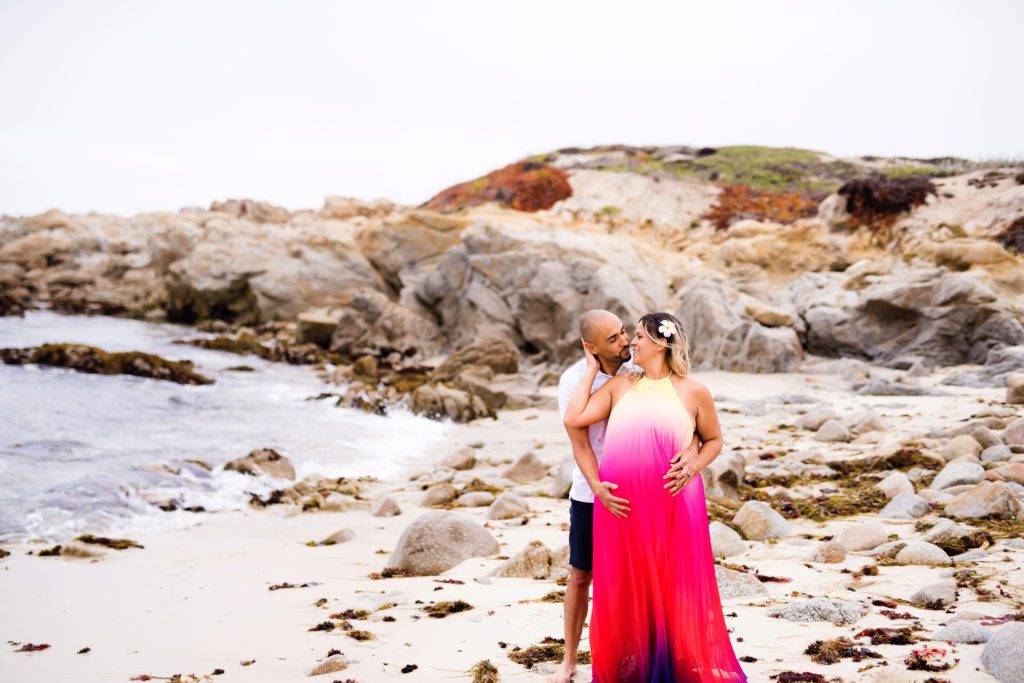 maternity portraits at asilomar state beach