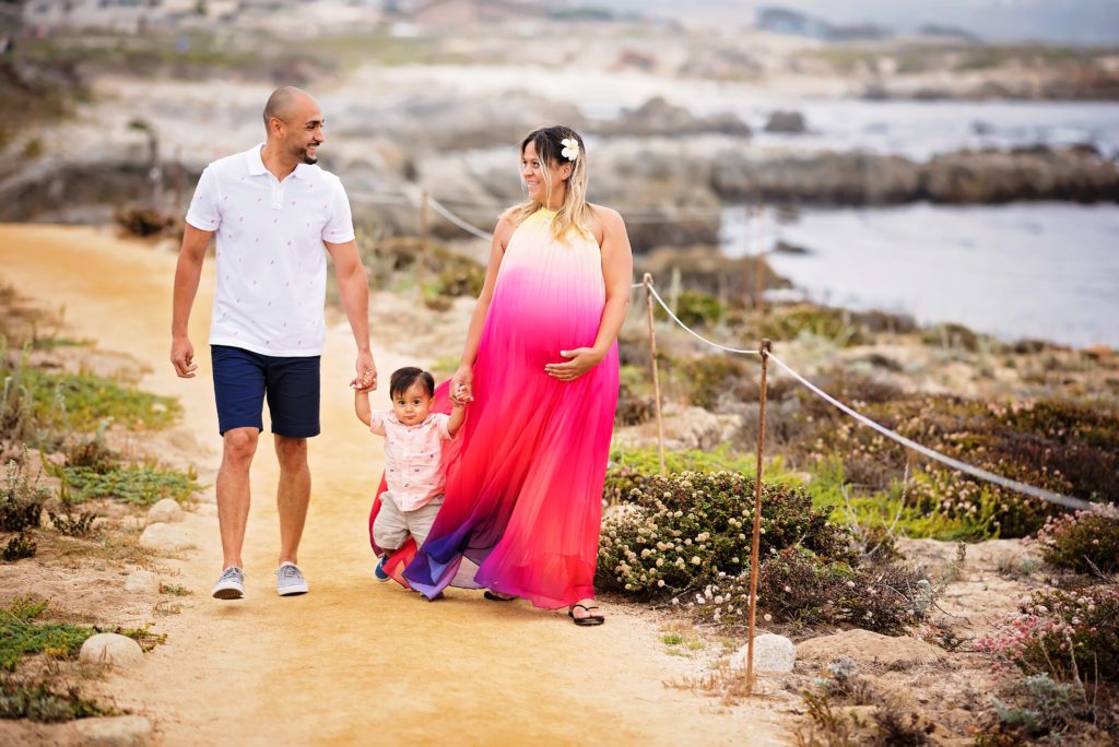 maternity portraits at asilomar state beach