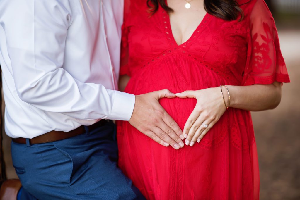 maternity portraits at the Rose Garden