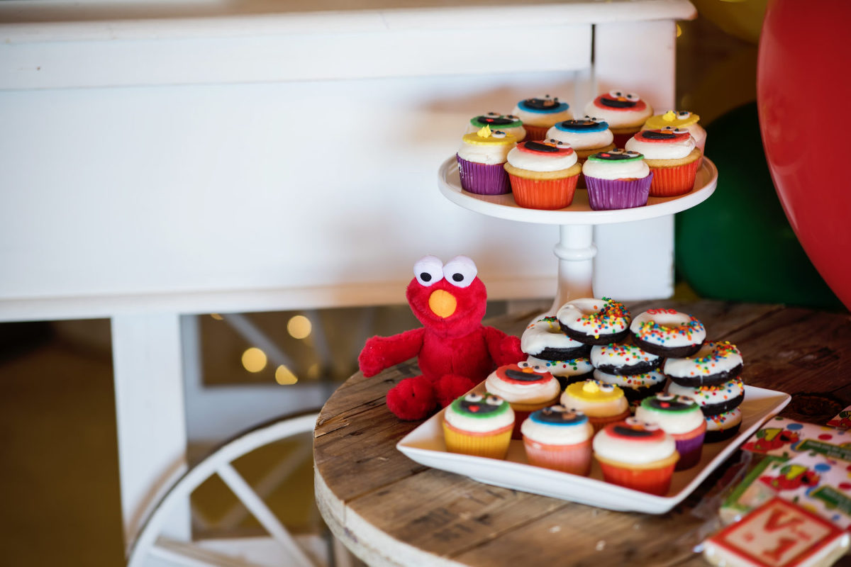 sesame street themed 1st birthday photos