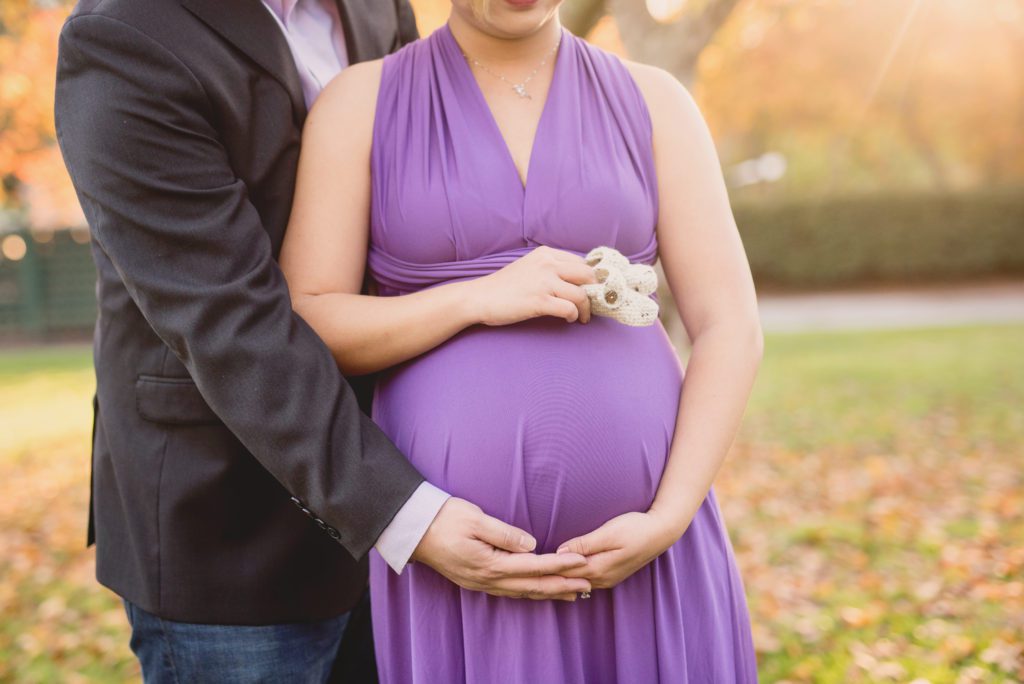sunset maternity portraits in palo alto