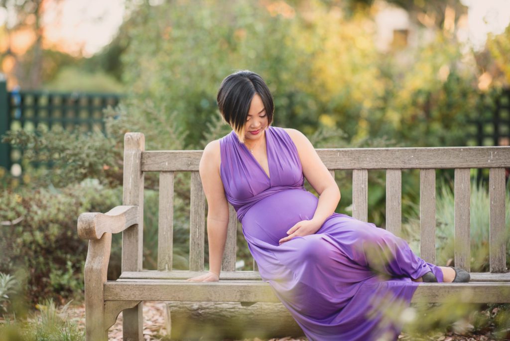 sunset maternity portraits in palo alto