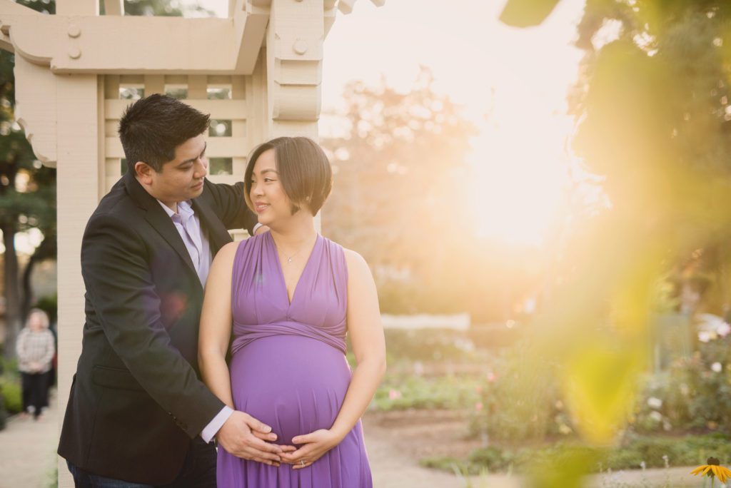 sunset maternity portraits in palo alto