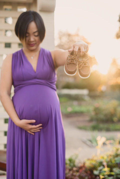 sunset maternity portraits in palo alto