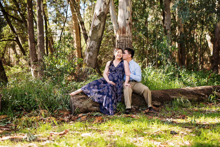 maternity pictures at Vasona Park