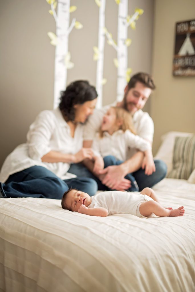 in-home lifestyle newborn portraits