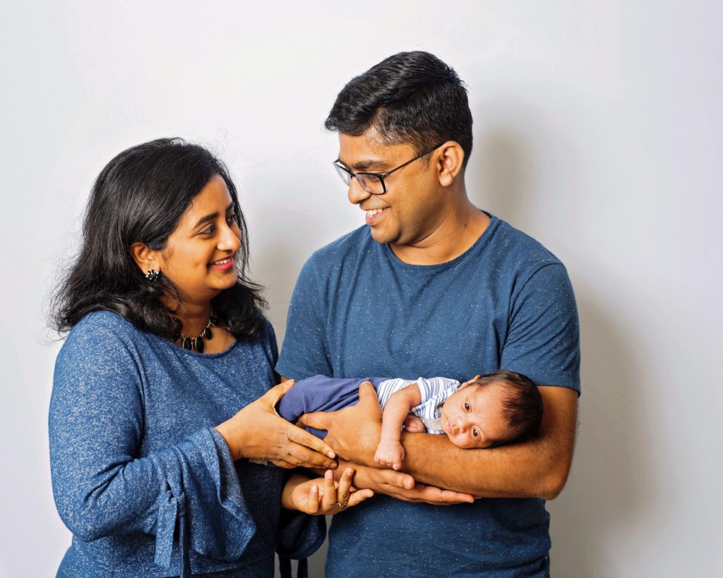 lifestyle newborn portraits in campbell