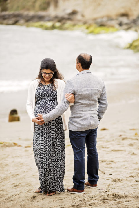 the best time to take beach maternity portraits