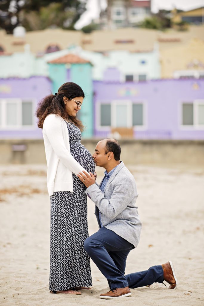 the best time to take beach maternity portraits