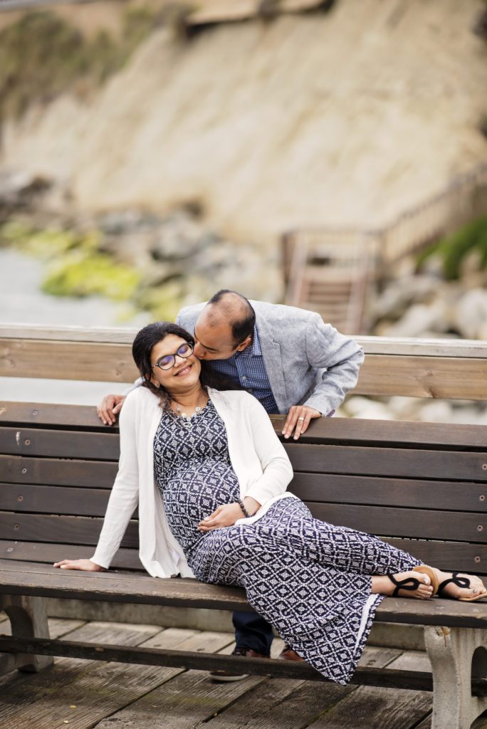 the best time to take beach maternity portraits