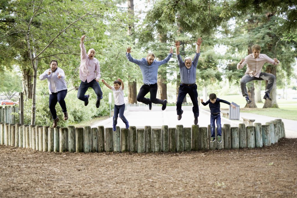fun family portraits in mountain view
