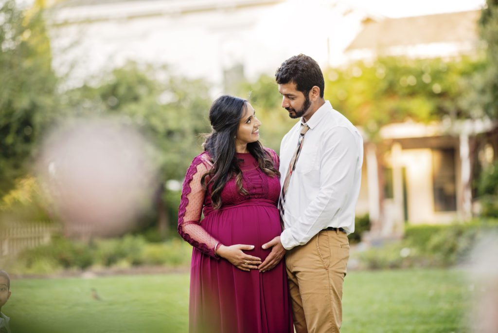 gender reveal maternity portraits in mountain view