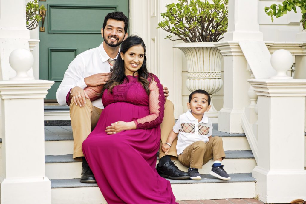 gender reveal maternity portraits in mountain view