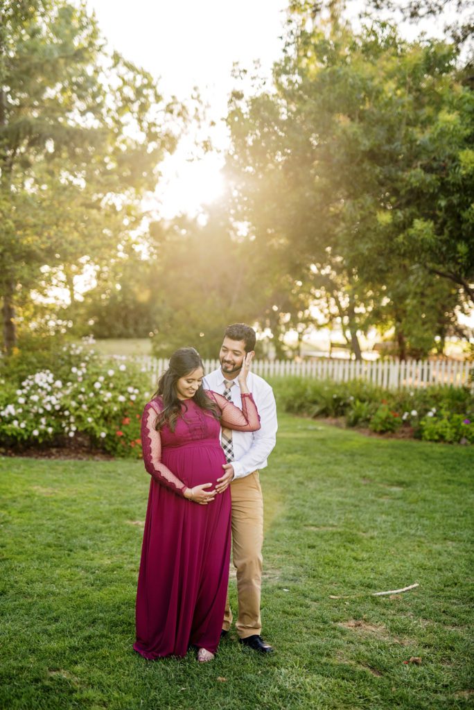 gender reveal maternity portraits in mountain view