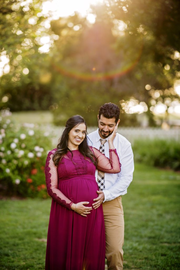 gender reveal maternity portraits in mountain view