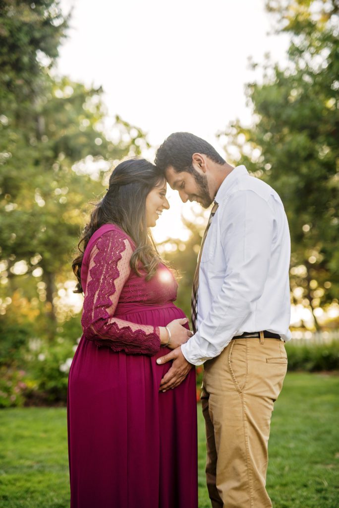 gender reveal maternity portraits in mountain view