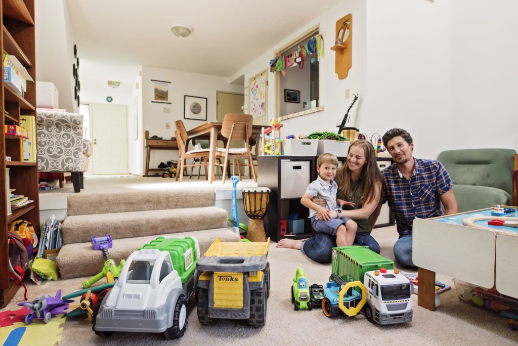 in home family portraits in santa cruz