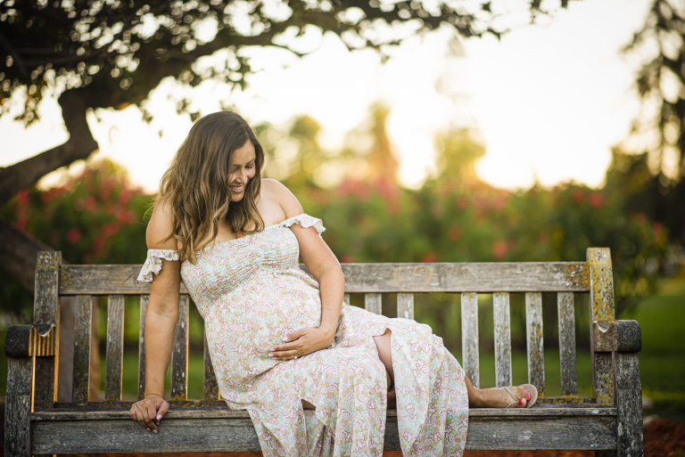 Maternity portraits at the municipal rose garden