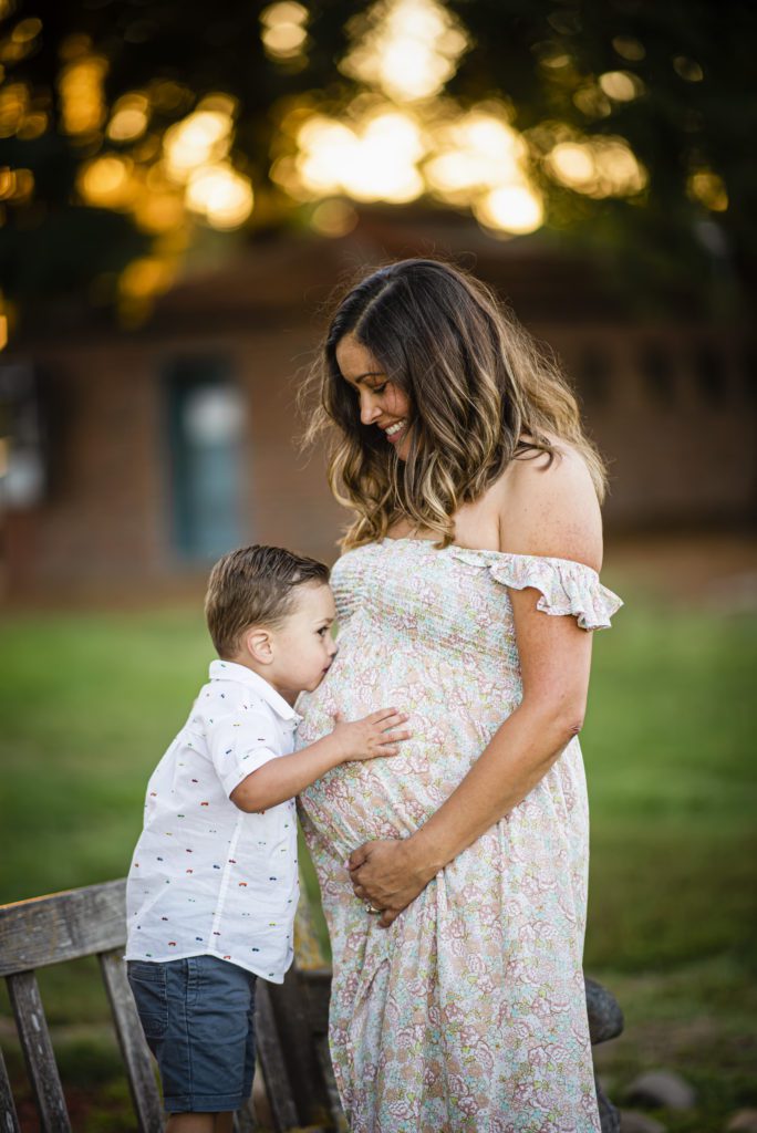 Maternity portraits at the municipal rose garden