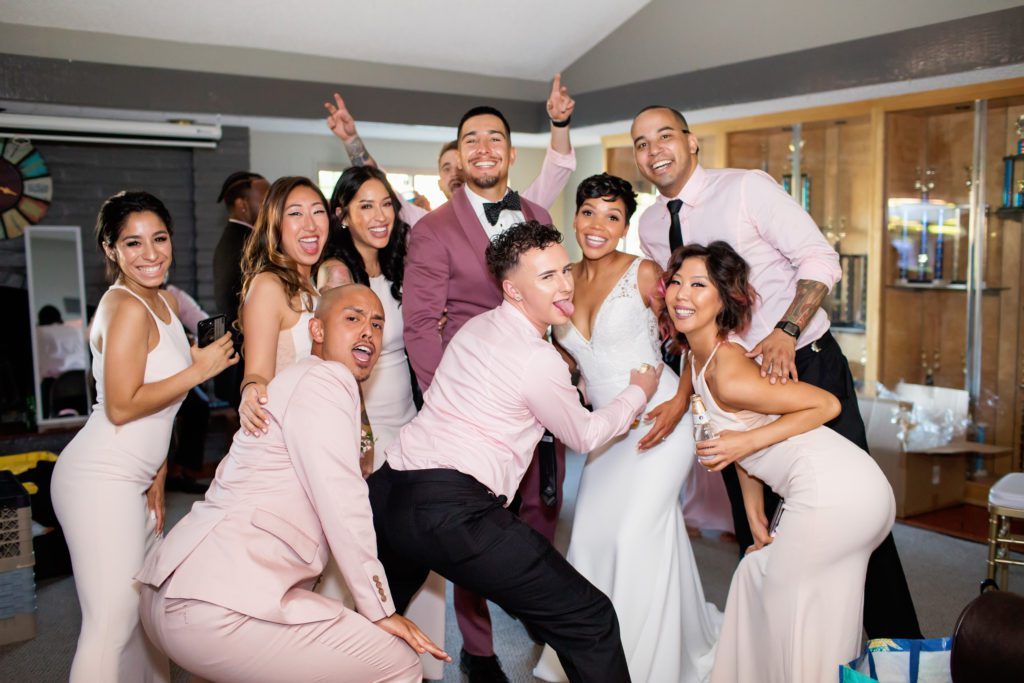fun bridal party photos