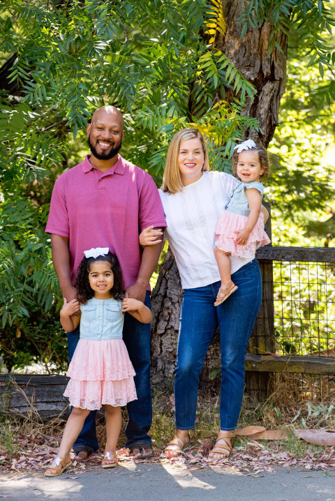 family pictures at vasona park