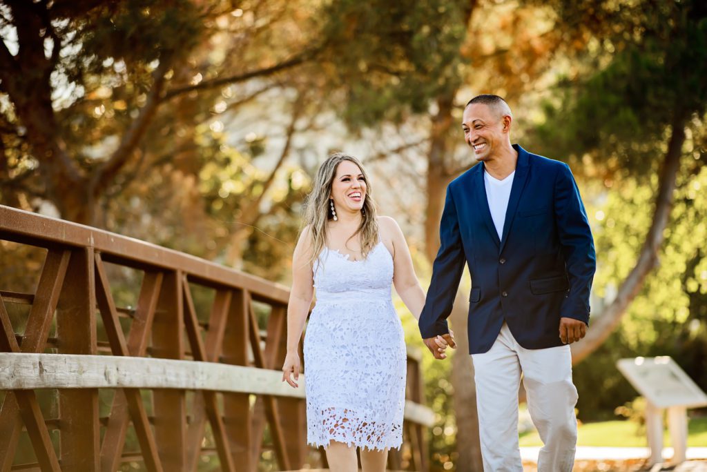 Sunset Engagement Portraits At Shoreline Lake Park