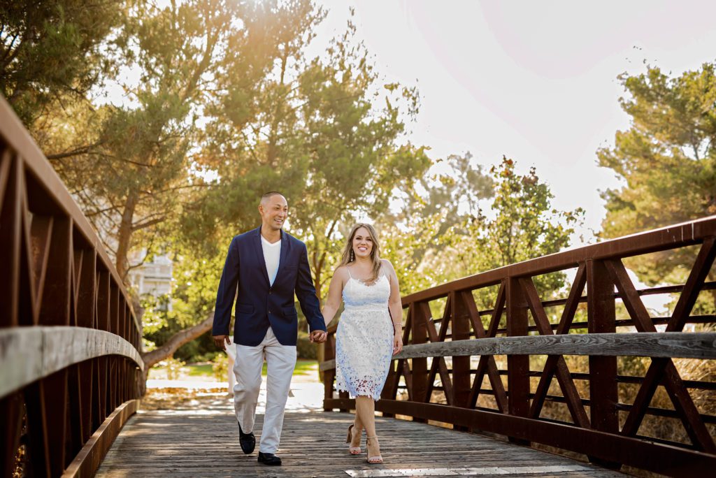 Sunset Engagement Portraits At Shoreline Lake Park