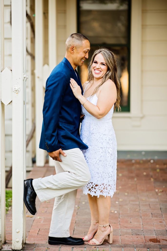 Sunset Engagement Portraits At Shoreline Lake Park