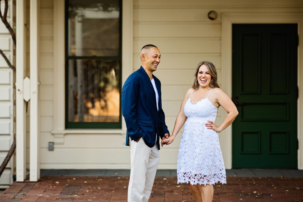 Sunset Engagement Portraits At Shoreline Lake Park