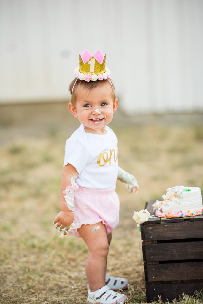 cake smash portraits in san jose