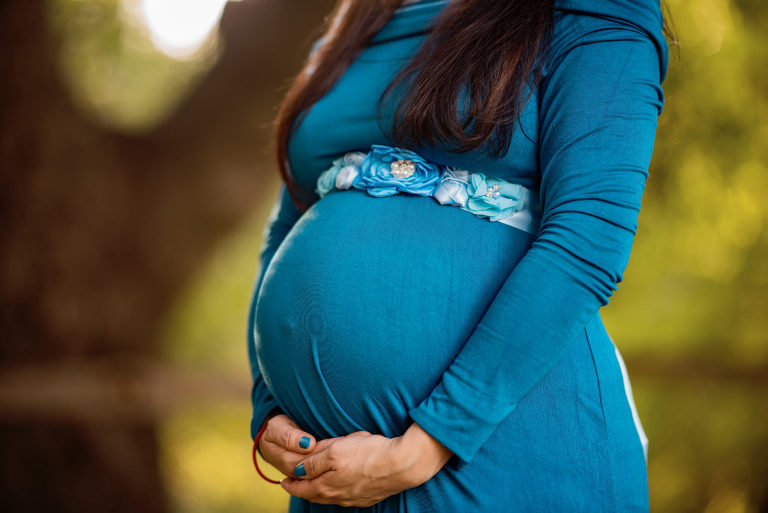 sunset maternity portraits at Vasona Park