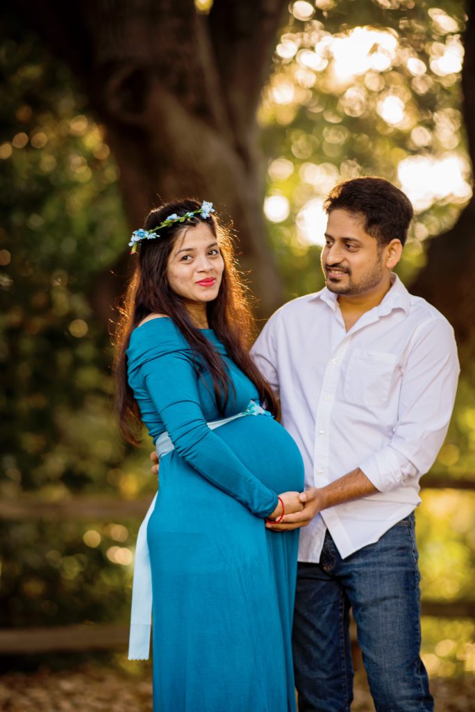 sunset maternity portraits at Vasona Park