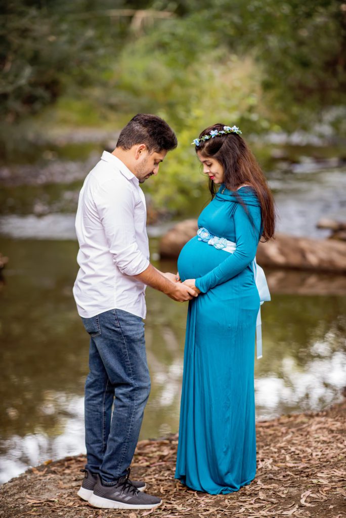 sunset maternity portraits at Vasona Park