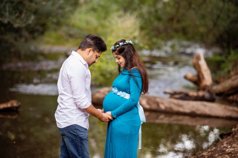 sunset maternity portraits at Vasona Park