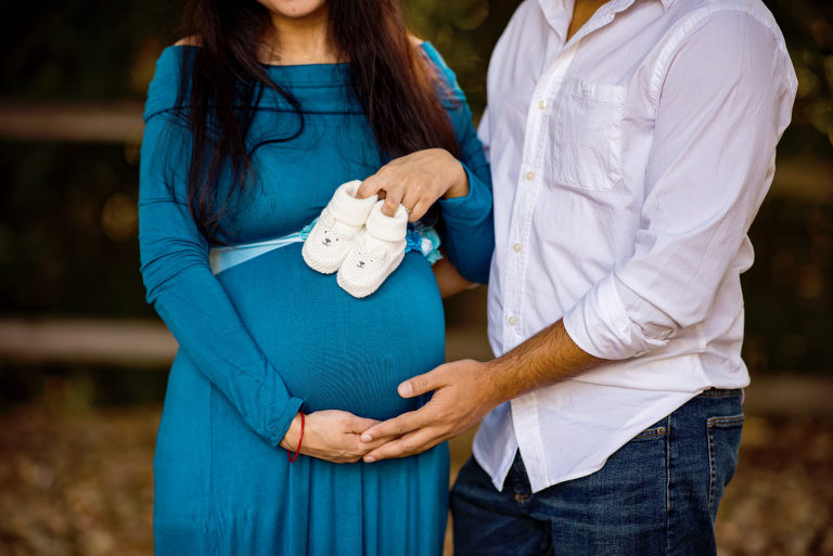 sunset maternity portraits at Vasona Park