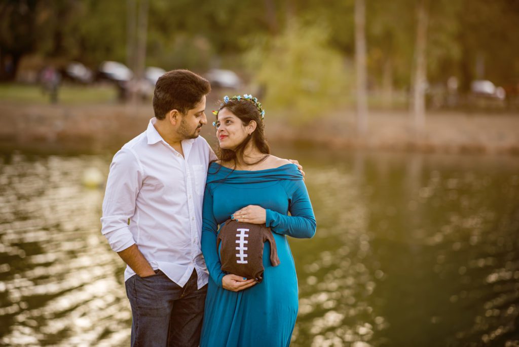 sunset maternity portraits at Vasona Park