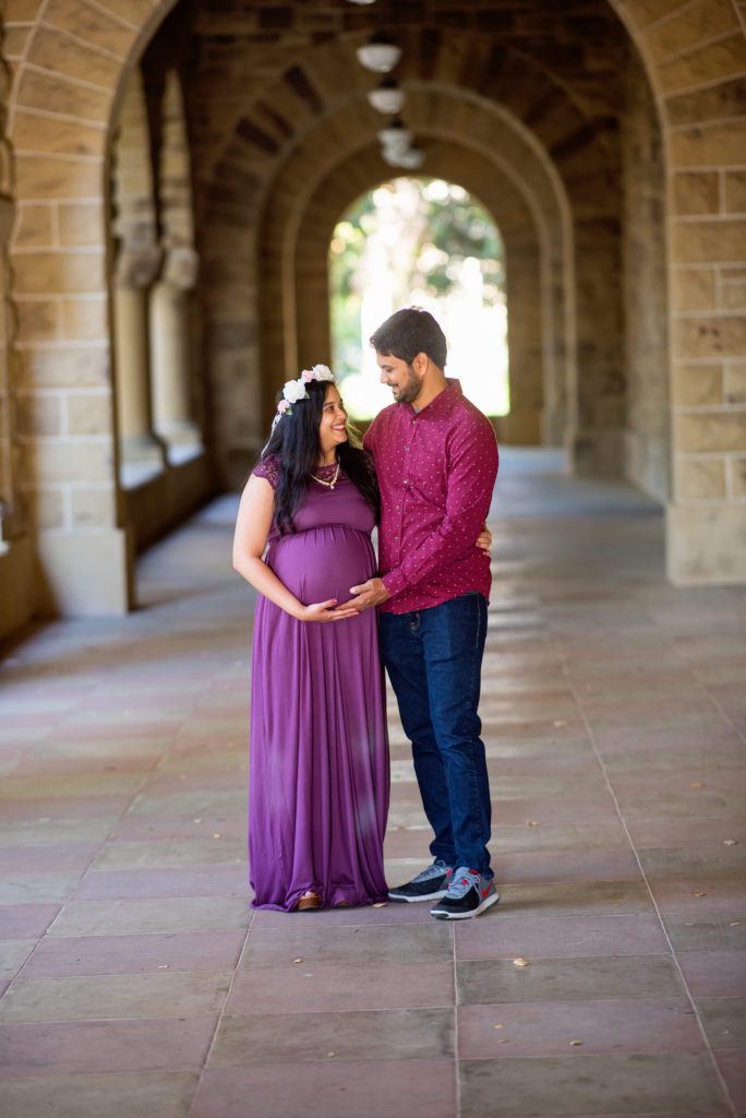 maternity pictures at Stanford University