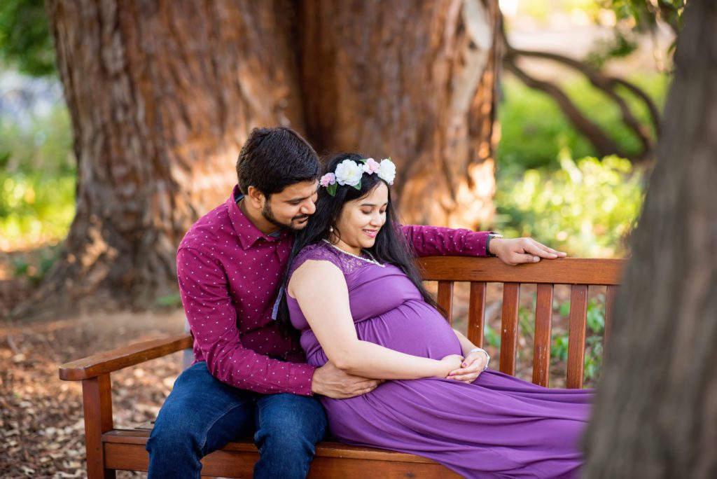 maternity pictures at Stanford University