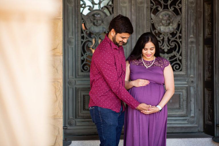 maternity pictures at Stanford University