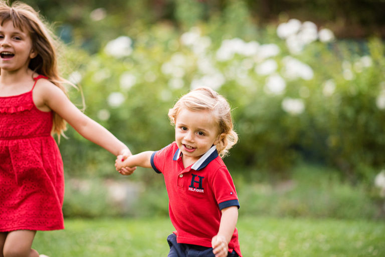 Kids Smiling For Family Portraits