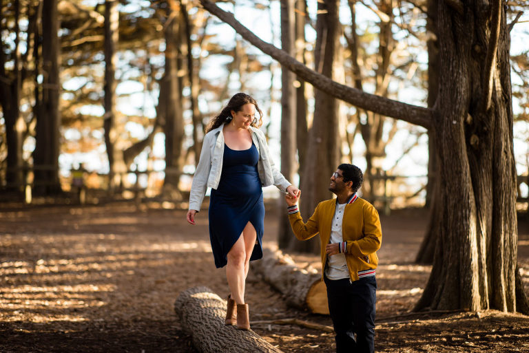 engagement portraits in Halfmoon Bay