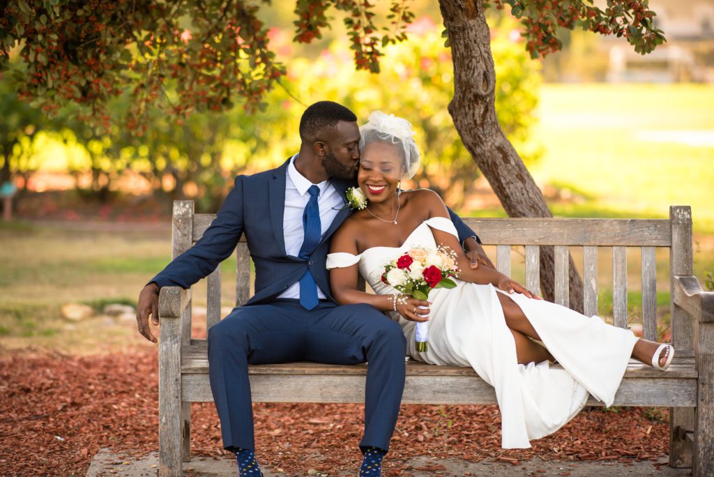 After Ceremony Wedding Portraits At The Rose Garden
