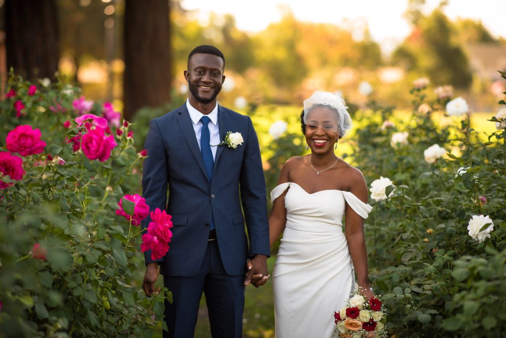 After Ceremony Wedding Portraits At The Rose Garden