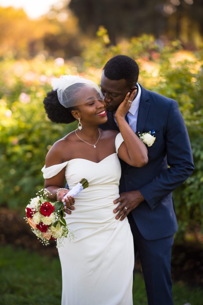 After Ceremony Wedding Portraits At The Rose Garden