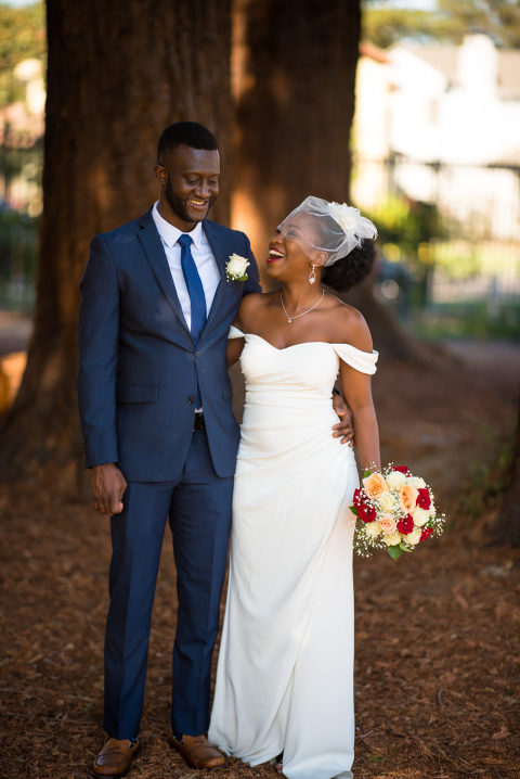 After Ceremony Wedding Portraits At The Rose Garden