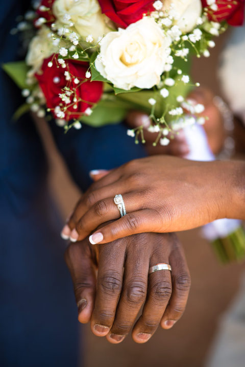 After Ceremony Wedding Portraits At The Rose Garden