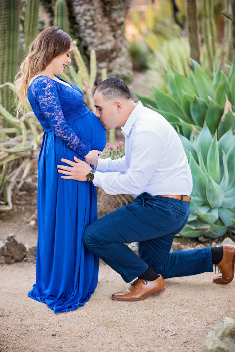 maternity portraits at the arizona cactus garden